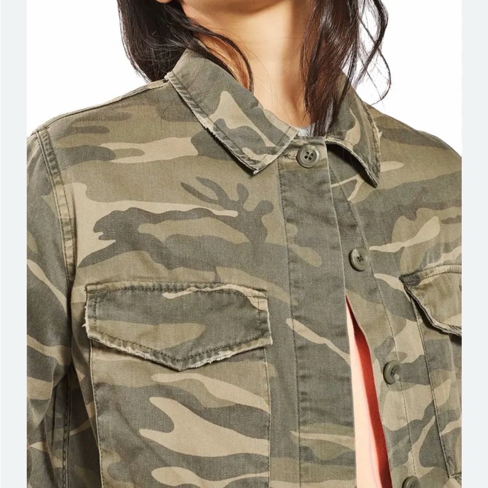 Topshop Olive Camo Utility Jacket